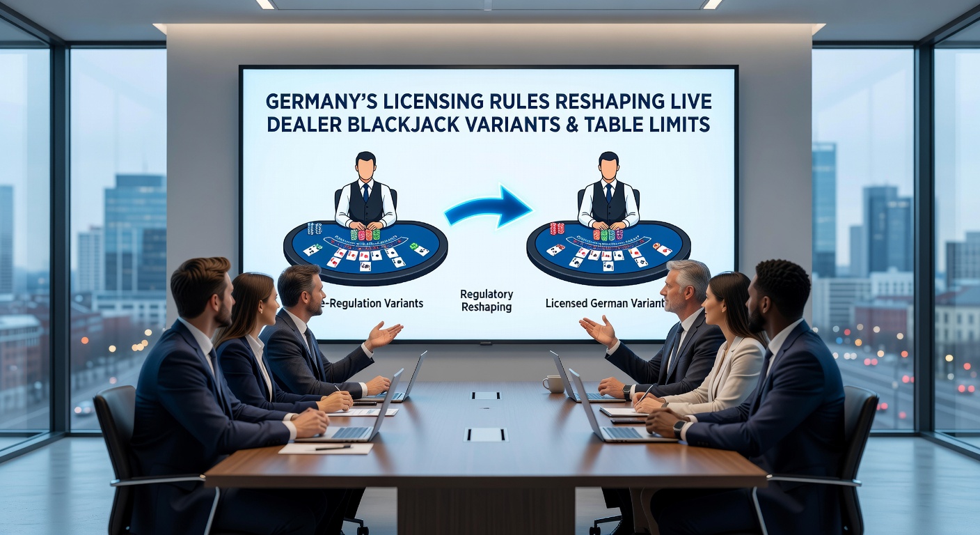 Live-Dealer-Blackjack-Tisch mit deutschen Lizenzbeschränkungen bei Varianten und Limits