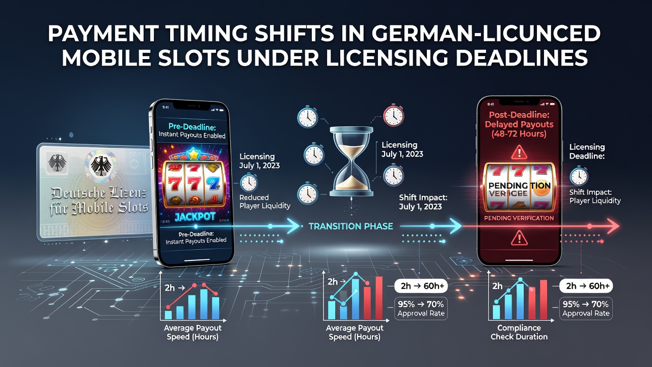 Mobile Slot-Oberfläche mit integrierten Zahlungsoptionen und Lizenzhinweisen