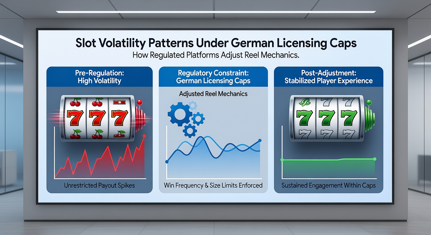 Grafische Analyse von Volatilitätskurven und angepassten Auszahlungsmustern in regulierten Slots