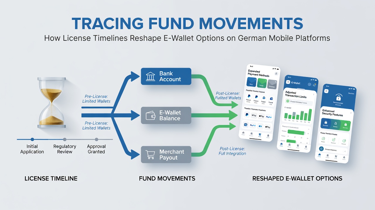Darstellung von E-Wallet-Transaktionen und Lizenzfristen auf mobilen Plattformen